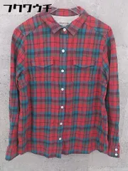 ◇ green label relaxing UNITED ARROWS チェック柄 長袖 シャツ サイズ40 レッド ブルー系 レディース 【中古】 【1002802415739】