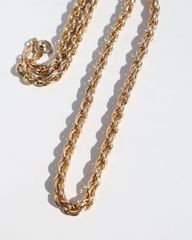 gold color chunky rope screw chain necklace チャンキー ロープ スクリュー チェーン ゴールドカラー ネックレス 5㎜ PAT.2007