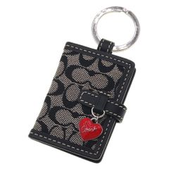  コーチ キーリング シグネチャー ミニフォトケース 中古
