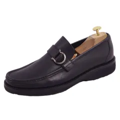 美品 サルヴァトーレ フェラガモ Salvatore Ferragamo ローファー モカシン カーフレザー シューズ メンズ 7.5EEE(25.5cm相当) ブラックのサムネイル