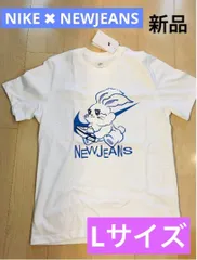 NIKE NewJeans 韓国カスタムTシャツ Lサイズ ナイキ エコバッグ付 NIKE NewJeans カスタム ブラック 黒Tシャツ 限定 韓国 L - メルカリ