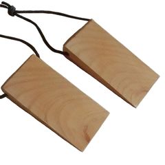 木のおもちゃ ドアストッパー 素朴でシンプル ドア止め ミニ天然杢ケヤキ無垢材 板目２こセット Kes1