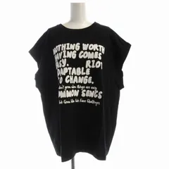 フレームワーク Framework モノトーンダメージプリントTシャツ カットソー クルーネック 半袖 黒 ブラック 21070220317020 /RO