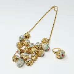 中古美品　スワロフスキー　セット　ネックレス　133g リング　サイズ55 17.6g ゴージャス　管理番号ARCYKO3217