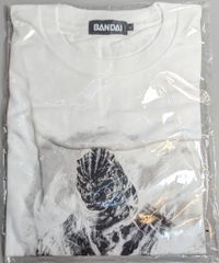 BANDAI 흑백 디자인 T 셔츠 버닝 고질라 화이트 BODY / L 사이즈