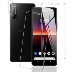 【2+2枚セット 日本AGC旭硝子】対応 Xperia 10 II docomo SO-41A au SOV43 フィルム Xperia 10 II ガラスフィルム（2枚入）+レンズ保護フィルム（2枚入）SOV43 強化ガラス 硬度9H 極薄 さらさら 指紋防