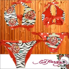 ☆ Ed Hardy エドハーディー ビキニ セパレート 水着 虎柄 M ☆ Ed Hardy エドハーディー ビキニ セパレート 水着 虎柄 M
