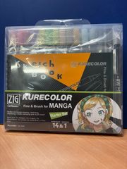 呉竹+マルマンコラボ　スケッチブック&クレカラー14色+1