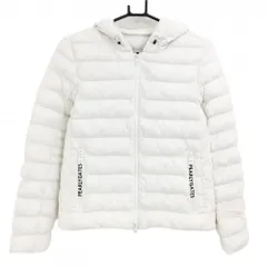 【美品】パーリーゲイツ フード付中綿ジャケット 白 フード内側ロゴテープ  レディース 0(S) ゴルフウェア PEARLY GATES