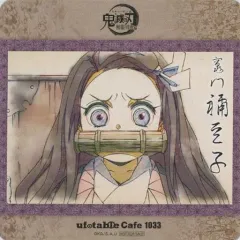 【中古】マグカップ・湯のみ 竈門禰豆子 コースター 「鬼滅の刃 無限列車編・遊郭編 キャラクター絵巻カフェ in ufotable Cafe×マチ★アソビCAFE 第一期」 ドリンクメニュー注文特典