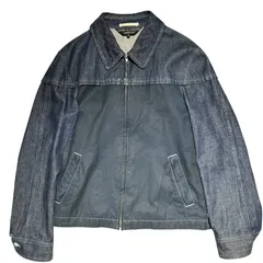美品サイズM！コムデギャルソンオムプリュス　牛革レザーハーフコートAD2001 2001 COMME des GARCONS HOMME レザージャケット