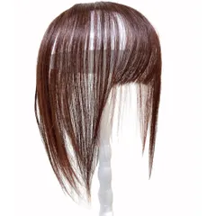 Luce brillare 部分ウィッグ かつら 女性 レディース 人毛様高級ファイバー ウィッグ ショート 前髪 ストレート I型つむじ 医療用 つむじ 頭頂部 【必需品３点セット】カツラ うぃっぐ 美人premium＋ (ダ [ダークブラウン (人工毛)]