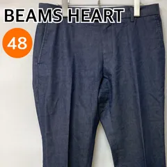 BEAMS HEART ビームスハート パンツ テーラードパンツ スラックス ネイビー レディース 48サイズ 【CB596】