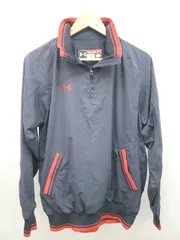 ◇ ⊇ UNDER ARMOUR アンダーアーマー ハーフジップ 長袖 プルオーバー ブルゾン ジャンパー サイズMD ネイビー メンズ P  【1409090018381】