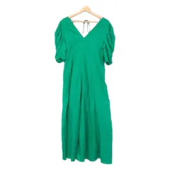 未使用級 ヌキテパ グリーン ストライプマキシワンピース Mサイズ 完売