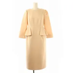 セルフォード CELFORD 23AW ロングスリーブペプラムタイトワンピ ワンピース ロング 38 ライトピンク /HK ■OS