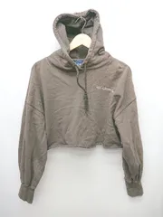 ◇ who's who Chico フーズフーチコ ショート丈 スウェット 長袖 プルオーバー パーカー サイズF ブラウン レディース P  【1404040017339】のサムネイル
