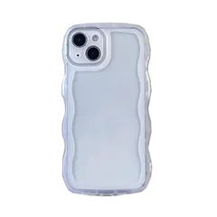 【新着商品】耐衝撃 スマホケースアイフォン 半透明 アップルケース 14promax 保護カバー 14plus 波型 韓国 14pro おしゃれ 携帯保護ケース かわいい (14 iPhone14 promax用ホワイト)