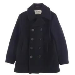 【希少サイズ✨】SCHOTT ショット ピーコート ウールコート 42 ネイビー Schott N.Y.C ショット Pコート ピーコート ウール メルトン