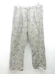 ◇ ZARA ザラ 花柄 総柄 ウエストゴム 薄手 パンツ サイズM カーキ レディース E  【1310130013160】
