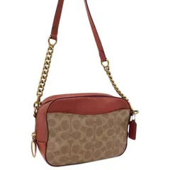 ●コーチ/ショルダーバッグ/31208/ブラウン系/PVC×レザー/シグネチャー/普段使い/COACH