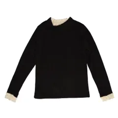 ☆ ブラック ☆ XLサイズ ☆ トップス ktops523 ハイネック レディース 薄手 カットソー Tシャツ 秋冬 秋 冬 春秋 春 薄い 長袖 フリル 襟 フリル袖 スタンドカラー 立ち襟 おしゃれ シンプル きれいめ 上品 大人 かわいい