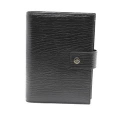 グッチ アジェンダ 手帳カバー 115241 レザー 6穴 ブラック 黒 シルバー金具