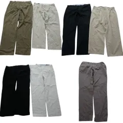 古着卸 まとめ売り ラルフローレン ポロ チノ パンツ 7枚セット (メンズ 38 /40 ) ブラック グレー ベージュ ２タック 中古 古着 NB9847