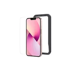 NIMASO ガラスフィルム iPhone13 mini 用 9H硬度ガラス 衝撃吸収 強化 ガラス 液晶保護フィルム iphone13ミニ 対応 1枚セット ガイド枠付き NSP21I321 1