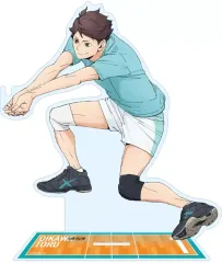 【中古】アクリルスタンド・アクリルパネル 及川徹 ～レシーブ～ ストラップスタンド 「ハイキュー!!」