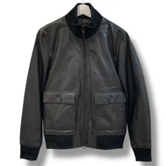 G-Stage ジーステージ ラムレザー ジップアップブルゾン サイズ46 M ブラック 黒 NO 281203 アウター 羊革 スタンドカラー ブルゾン メンズ 冬 ゴーゴー古着マルイ草加店1678Y