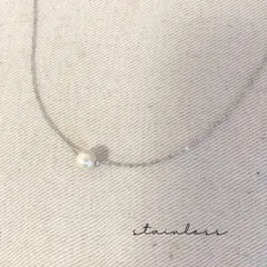 再販サージカルステンレス☆svコットンパールネックレス