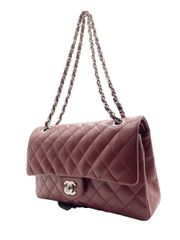 シャネル(CHANEL)  マトラッセ Wフラップ チェーンショルダー  ボルドー キャビアスキン シルバー金具 A11112 18番 中古 レディース ショルダーバッグ