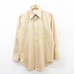 L/古着 アロー 長袖 シャツ メンズ 90s ロング丈 ベージュ カーキ 25mar26 中古 トップス