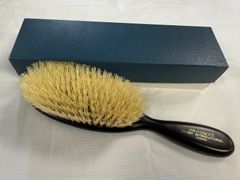 未使用 グルマーブラシ GROOMER ヨーキ用 黒檀 豚馬毛