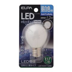 新品 エルパ (ELPA) LED電球S形 LED電球 照明 E17 1.2W 昼白色 屋内用 LDA1N-G-E17-G450