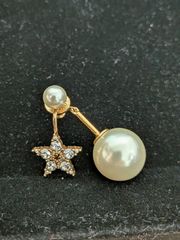 極美品✨️DIORピアス CLAIR D LUNE ラインストーンゴールド片耳用 