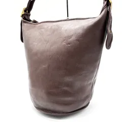 ✨良品✨ OLD COACH オールドコーチ ショルダーバッグ トートバッグ バケツ型 バックル ゴールド金具 ロゴ型押し ヴィンテージ ビンテージ  グラブタンレザー 肩掛け ユニセックス レディース メンズ ブラウン 茶色