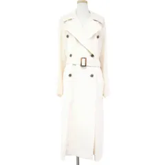 theory luxe セオリーリュクス アウター コート オフホワイト アイボリー 白 38 ロング トレンチ ダブルオーバーサイズ ボタン ベルト ポリエステル おしゃれ シンプル 無地のサムネイル