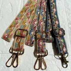 インド刺繍リボン　ショルダーストラップ　ショルダーベルト　スマホストラップ　ハンドメイド　＊No.13