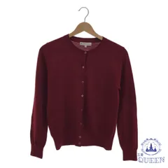 ☆美品☆ kumikyoku クミキョク カーディガン トップス 長袖 カジュアル シンプル ボタン おしゃれ レディース レッド 3 901-14450 送料無料 古着