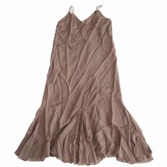 アパルトモン ドゥーズィエムクラス LAppartemen Wash Maxi One piece キュプラ ウォッシュ マキシワンピース ブラウン 【中古】