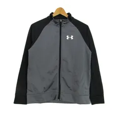 アンダーアーマー ジャケット ジャージ上 スポーツウエア 大きいサイズ アウター キッズ 男の子用 YXLサイズ グレー UNDER ARMOUR 【中古】