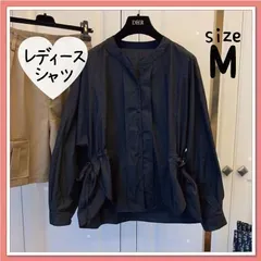 ⑦☆18　オフィス 長袖　黒　レディース シャツ ブラック シンプル