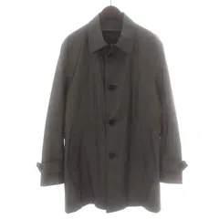 バーバリーブラックレーベル BURBERRY BLACK LABEL ステンカラーコート スプリングコート シングル ロング 裏地ノバチェック ライナー付き 中綿 LL グレー /NW17のサムネイル