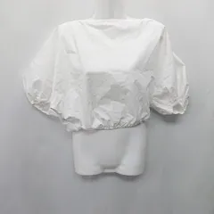 ◇ ⊂ eimy istoire エイミーイストワール ワンショルダー 半袖 パフカットソー サイズF ホワイト レディース E  【1412260013604】