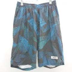 ◇ ⊂ ティゴラ 配色カラー ショートパンツ サイズL ライトブルー ブラック系 メンズ E  【1507250000655】