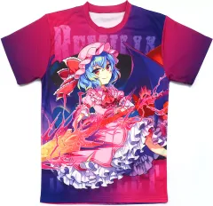 【中古】Tシャツ [単品] レミリア・スカーレット フルグラフィックTシャツ パープル フリーサイズ 「Switchソフト 東方ダンマクカグラ ファンタジア・ロスト ゲーマーズ限定版」 同梱特典
