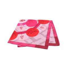 エルメス HERMES スカーフ カレジェアン カレ140 JEU DES OMNIBUS ET DAMES BLANCHES ピンクパープル シルク スカーフ レディース Used B