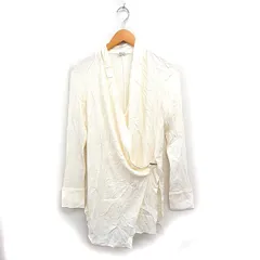 ヘルムートラング HELMUT LANG ロング シャツ ブラウス 長袖 無地 ウール混 S アイボリー 白 /FT14のサムネイル